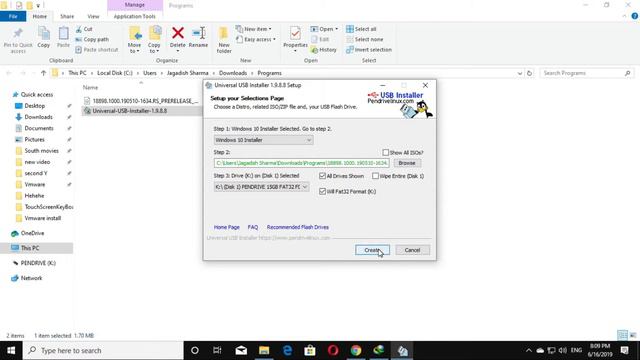How To Make Windows 10 X64 Build 18898 ISO File Bootable USB - Universal USB Installer
