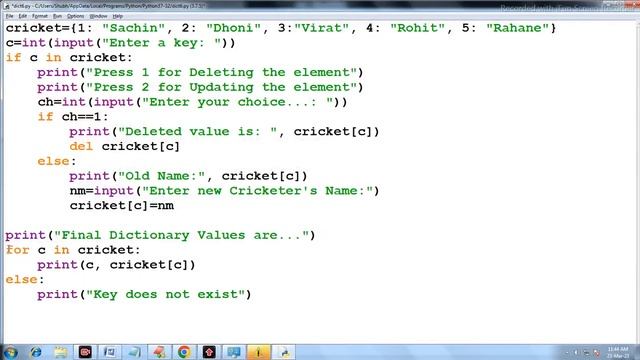 Python Dictionary Tutorial ll Functions and Methods | | Python Dictionary | |Python Lecture-29