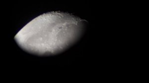 First Light:Moon View through Telescope Eyepiece HD