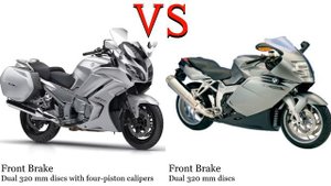 Yamaha FJR 1300 vs BMW K 1200 S Test specification comparison