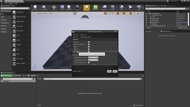 02 Unreal Engine 4 Перенос из Cinema 4D в UE4 с Datasmith / Import Cinema 4D to UE4 with Datasmith