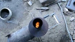 Тест печи типа "Филиппинка" без колпака