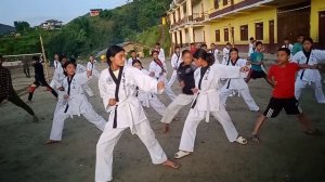 They are learning hapkido game.