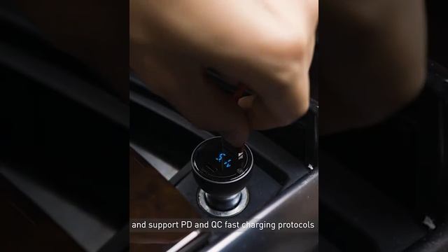 USB C Car Charger Adapter Baseus 65W Car Laptop Charger with LED Display Compatible with MacBook,et