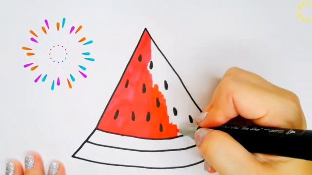 How to draw a watermelon for kids.как нарисовать арбуз для детей. смотреть онлайн