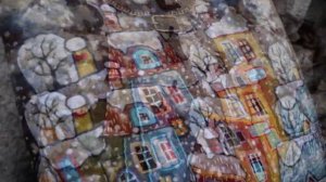 валяные сумки Сумки с домиками #felting wool