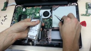 Разборка Asus X555 + замена HDD / Disassembling laptop Asus X555