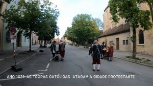 Rothenburg mit histor. Stadtmauer / Muro historico da cidade (Video tambem em portugues) - Jun. 201