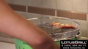 Чудо гриль от "Лотос". Бездымный гриль на настоящиx угляx.