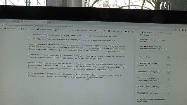 Как узнать величину прожиточного минимума в Москве.