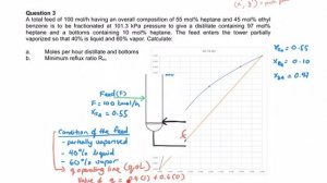 Distillation Column Problem DC-T2-Q3