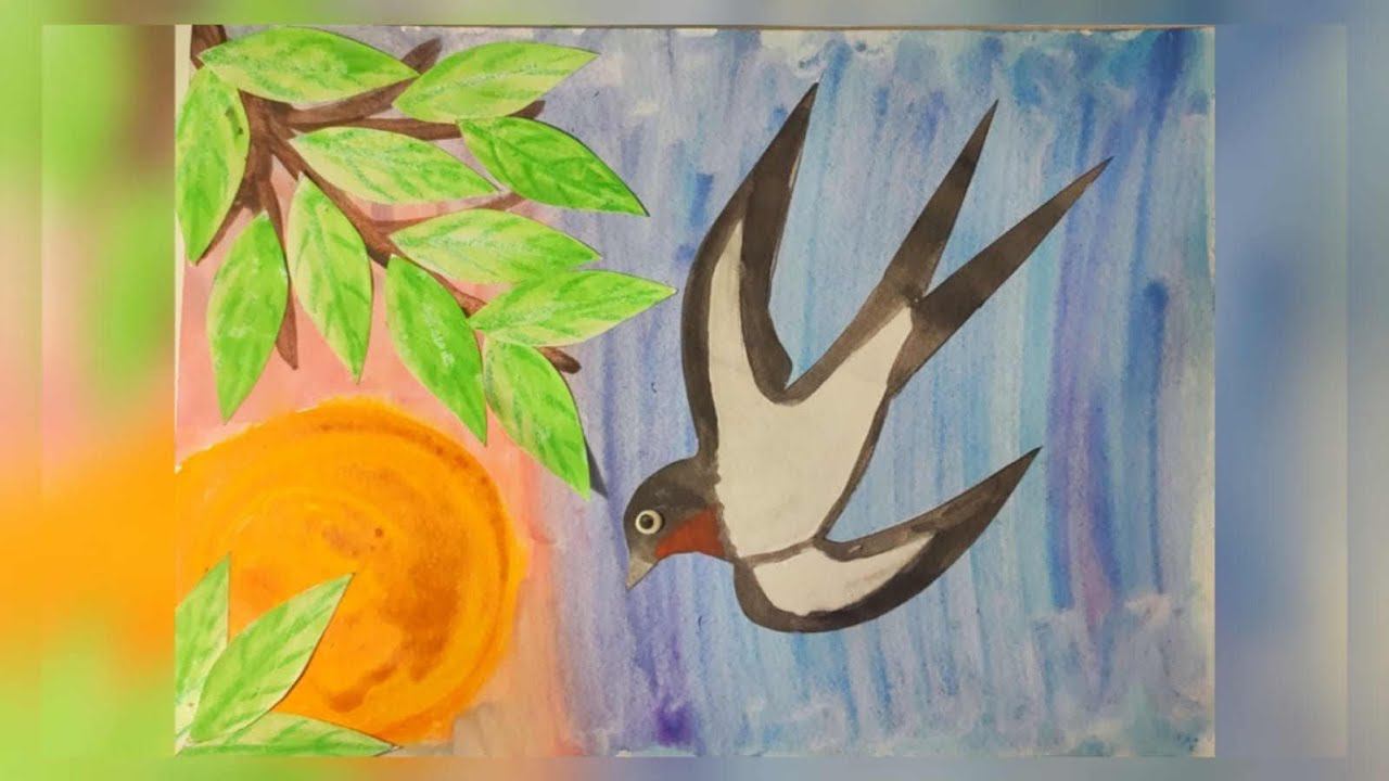 DIY Swallow in the Sky Craft for Kids | Step-by-Step Tutorial смотреть онлайн