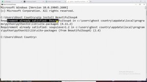 modulenotfounderror: no module named bs4? |Cyber Wings