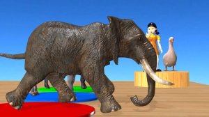 Cow Mammoth Elephant Dinosaur Gorilla Guess The Right Door ESCAPE ROOM CHALLENGE Animals Tire Game