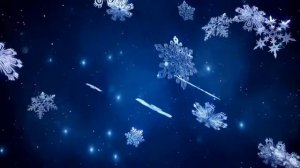 Футаж Новогодние снежинки на синем фоне
