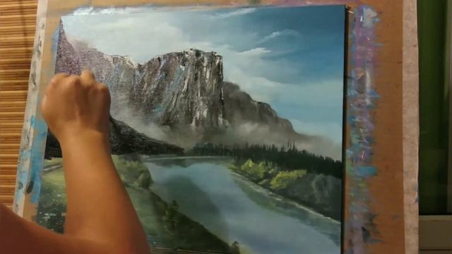 Поиски картины. Рисуем горы и снег. Парящие над зимой.VICTORYARTS RU смотреть онлайн