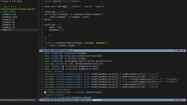 8. "Go to definition", autocomplete, diagnostic, snippets, colorpicker, etc. в NeoVim/Vim с LSP/COC