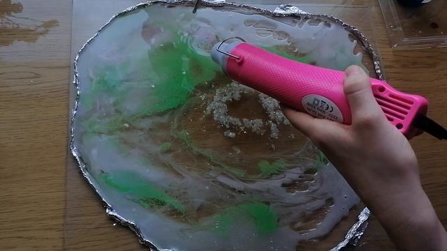 СРЕЗ КАМНЯ\ ЭТАПЫ СОЗДАНИЯ КАРТИНЫ ЭПОКСИДНОЙ СМОЛОЙ\ КАК СДЕЛАТЬ СРЕЗ КАМНЯ\ ПОДНОС ИЗ СМОЛЫ