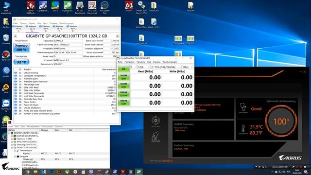 SSD диск Gigabyte AORUS RGB AIC NVMe SSD 1TB (GP-ASACNE2100TTTDR) Обзор смотреть онлайн
