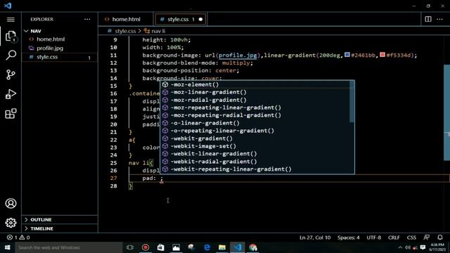 How to Create Navbar in HTML and CSS | Background linear gradient effects смотреть онлайн