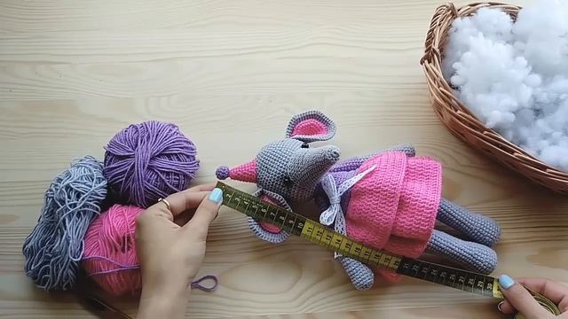 Амигуруми. Обзор вязаной игрушки Слоняшка Венди