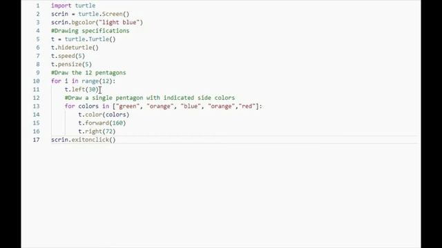 Python Turtle Revolving Pentagon смотреть онлайн