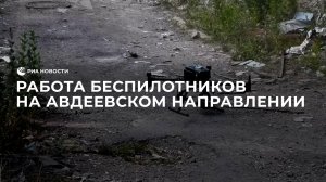 Работа крупных беспилотников на Авдеевском направлении