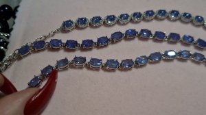 338.Натуральные камни Серебро Танзаниты