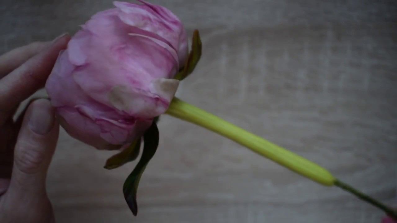 Стебель пиона (холодный фарфор). Демонстрация молда смотреть онлайн