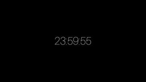 Отсчёт времени с 23:59 для дня рождения / таймер для дня рождения /время с секундами 23:59:30