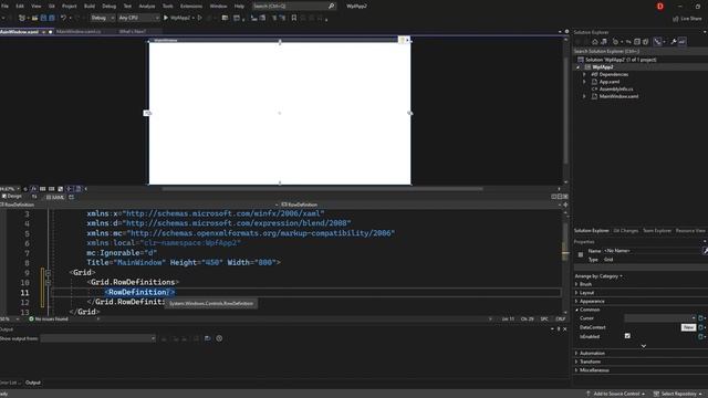 Grid Layout In WPF Using Visual Studio 2022 (RowDefinitions & ColumnDefinitions)