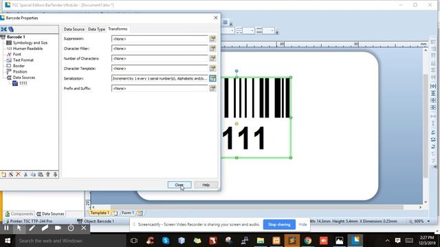 TSC TTP-244 PRO BARCODE PRINTER SETUP GUIDE