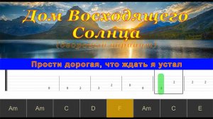 Дом Восходящего Солнца (cover) | Гитара на одной струне