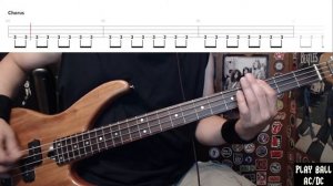 Play Ball by AC/DC - Bass Cover with Tabs Play-Along