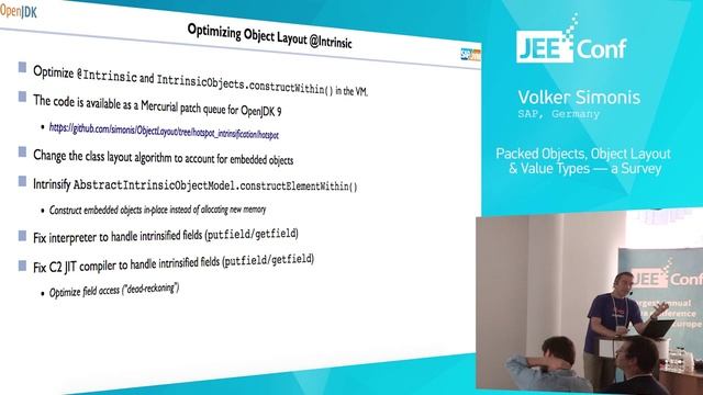 Packed Objects, Object Layout & Value Types — a Survey (Volker Simonis, Germany) смотреть онлайн