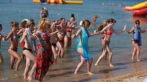 Море, пляж, Oriental-belly dance-танец живота на пляже, Крым, Евпатория, пляж Магнат