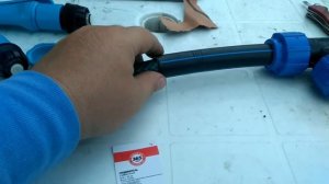 Соединитель с аквастопом из Ленты 365 дней, доработка и установка на ПНД трубу