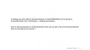 Android : Adding Permissions in AndroidManifest.xml in Android Studio?