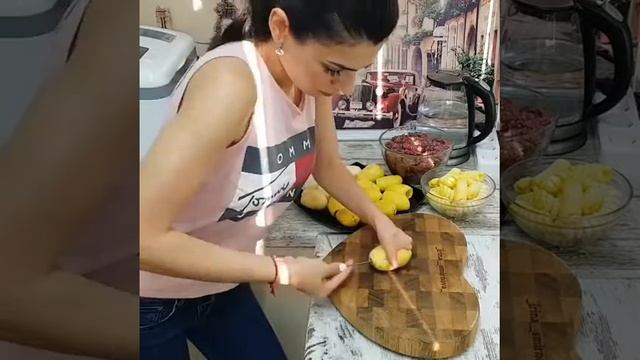 ❤Картошка фаршированная фаршем, запечённая в духовке❤