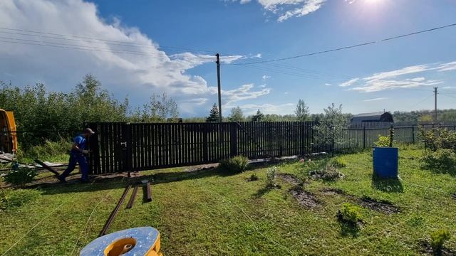 Установка забора и откатных ворот от «Мастеровит» 21.07.2023