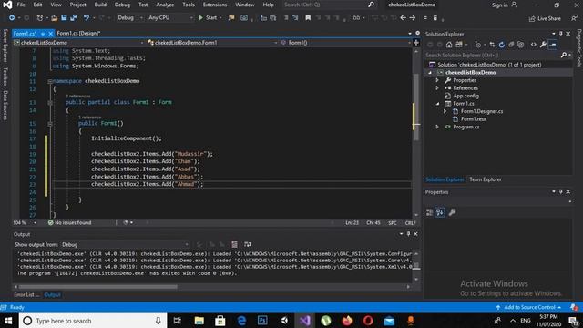 CheckedListBox c# | checked List box c# | C# Checked List Box Control