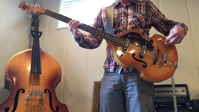 Vintage Violin Bass Guitar 1960's Japan Norma Eko style