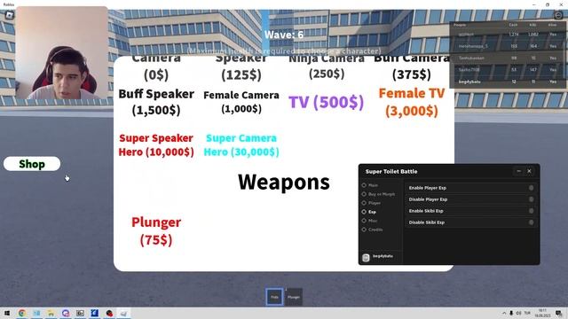 Super Bathroom Battle Script | Aşırı Eğlenceli! Roblox Esp, Teleport & Auto Buy - Op Pastebin Gui смотреть онлайн