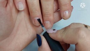 Комбинированный маникюр пошагово / маникюр на короткие ногти / геометрия на ногтях