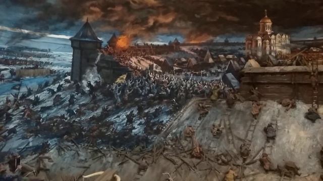 Рязанский кремль. Дворец Олега. Диорама Оборона Рязани