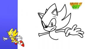 How to DRAW SUPER SONIC - Sonic the Hedgehog - step by step drawing tutorial