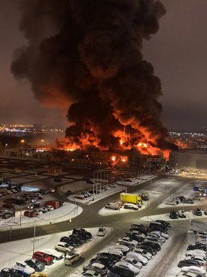 Пожар в торговом центре «Мега Химки» — Москва 24