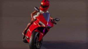 3д Блендер.Девушка на мотоцикле
