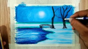 Как нарисовать зимний пейзаж Зимний пейзаж для начинающих Как нарисовать пейзаж