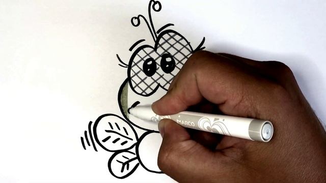 Draw an easy fly | kids drawing lesson | Пародия на муху | рисуем муху | рисунок мухи для детей смотреть онлайн